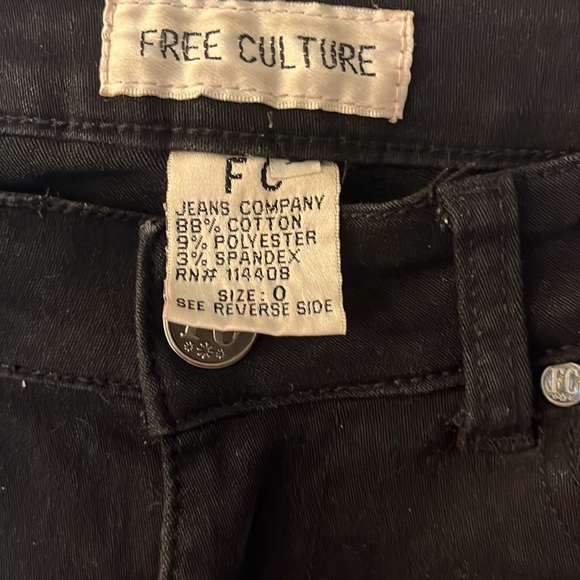 Black Low Rise Skinny-Straight Jeans - Picture 2 of 9